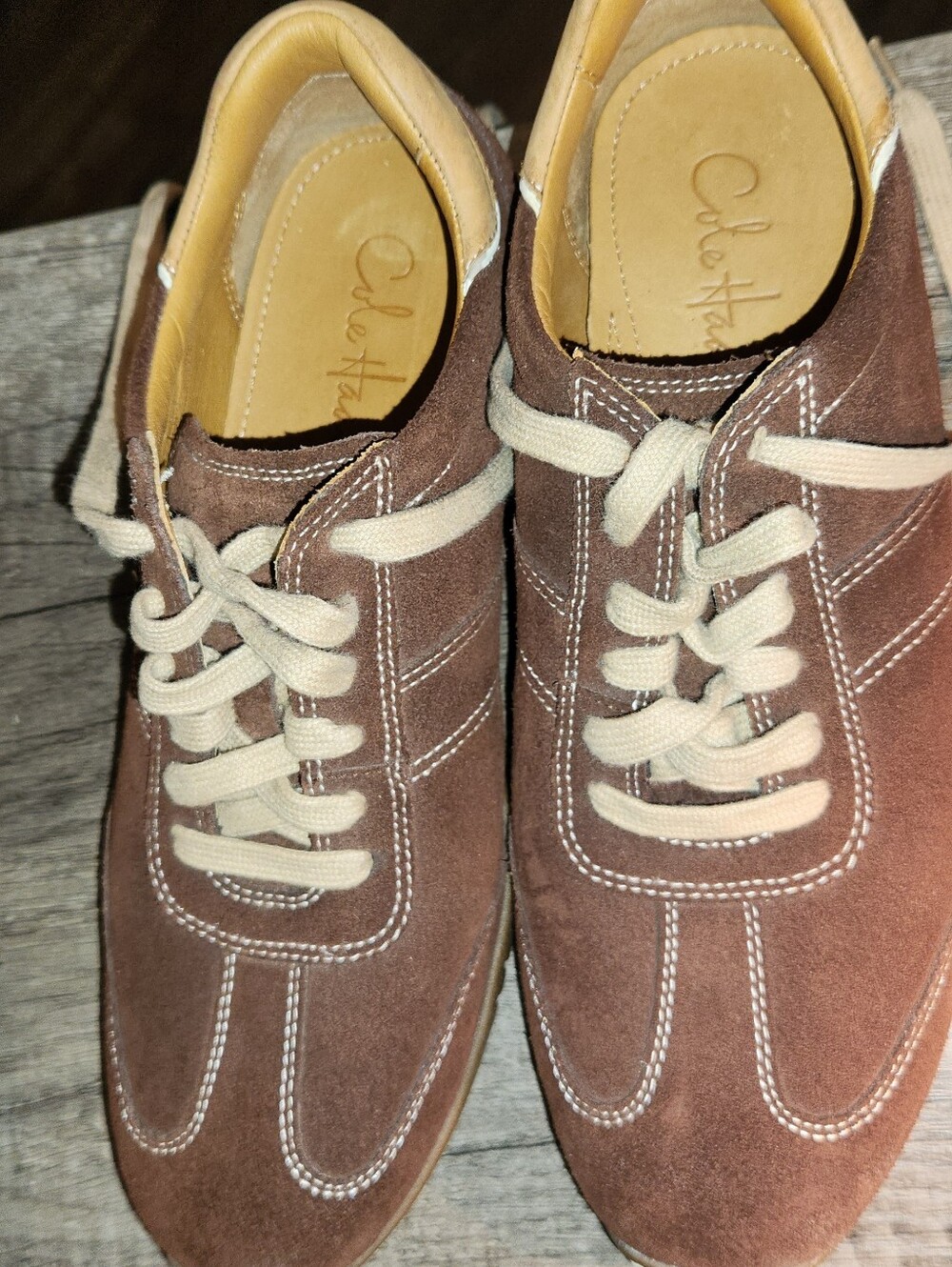 Cole Haan Men's Brown Suede Casual Lace-Up NIKE AIR Sneakers - Picture 9 of 11